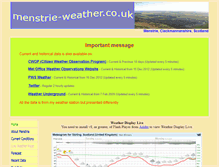 Tablet Screenshot of menstrie-weather.co.uk